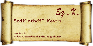 Szánthó Kevin névjegykártya